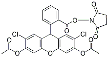 2',7'-DICHLORODIHYDROFLUORESCEIN DIACETATE, SUCCINIMIDYL ESTER 结构式