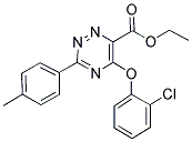 Ethyl 5-(2-chlorophenoxy)-3-(4-methylphenyl)-1,2,4-triazine-6-carboxylate 结构式