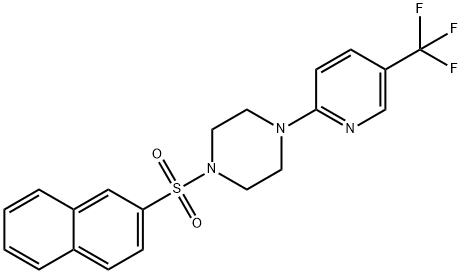 1-(2-NAPHTHYLSULFONYL)-4-(5-(TRIFLUOROMETHYL)(2-PYRIDYL))PIPERAZINE 结构式