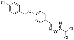 3-(4-[(4-CHLOROBENZYL)OXY]PHENYL)-5-(DICHLOROMETHYL)-1,2,4-OXADIAZOLE 结构式
