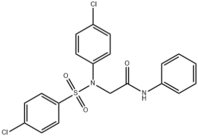 2-(4-CHLORO[(4-CHLOROPHENYL)SULFONYL]ANILINO)-N-PHENYLACETAMIDE 结构式