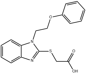 2-((1-(2-苯氧乙基)-1H-苯并[D]咪唑-2-基)硫代)乙酸 结构式