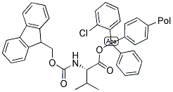 FMOC-L-VALINE-2-CHLOROTRITYL RESIN 结构式