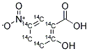 5-Nitrosalicylic acid, [ring-14C(U)] 结构式