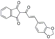 2-(3-BENZO[3,4-D]1,3-DIOXOLEN-5-YLPROP-2-ENOYL)INDANE-1,3-DIONE 结构式
