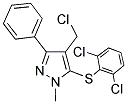 4-(Chloromethyl)-1-methyl-3-phenyl-1H-pyrazol-5-yl 2,6-dichlorophenyl sulfide 结构式