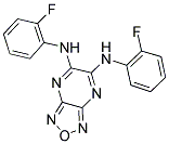 N-[6-(2-FLUOROANILINO)[1,2,5]OXADIAZOLO[3,4-B]PYRAZIN-5-YL]-N-(2-FLUOROPHENYL)AMINE 结构式