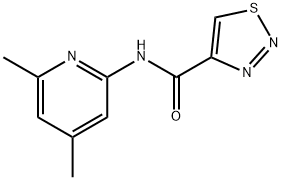 N-(4,6-DIMETHYL-2-PYRIDINYL)-1,2,3-THIADIAZOLE-4-CARBOXAMIDE 结构式