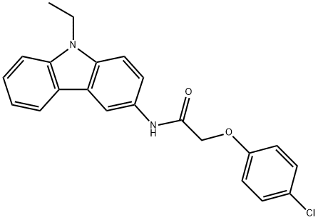 2-(4-CHLOROPHENOXY)-N-(9-ETHYL-9H-CARBAZOL-3-YL)ACETAMIDE 结构式