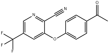 3-(4-ACETYLPHENOXY)-5-(TRIFLUOROMETHYL)-2-PYRIDINECARBONITRILE 结构式