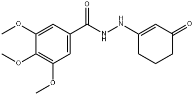 N-((3-OXOCYCLOHEX-1-ENYL)AMINO)(3,4,5-TRIMETHOXYPHENYL)FORMAMIDE 结构式