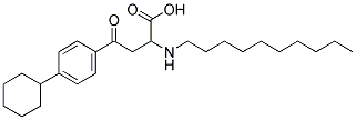 4-(4-CYCLOHEXYLPHENYL)-2-(DECYLAMINO)-4-OXOBUTANOIC ACID 结构式