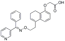 7,8-DIHYDRO-5-[(E)-[[A-(3-PYRIDYL)BENZYLIDENE]AMINOOXY]ETHYL]-1-NAPHTHYLOXYACETIC ACID 结构式