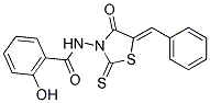 N-[(5Z)-5-BENZYLIDENE-4-OXO-2-THIOXO-1,3-THIAZOLIDIN-3-YL]-2-HYDROXYBENZAMIDE 结构式