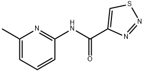 N-(6-Methyl-2-pyridinyl)-1,2,3-thiadiazole-4-carboxamide 结构式