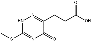 3-(3-(甲硫基)-5-氧代-2,5-二氢-1,2,4-三嗪-6-基)丙酸 结构式