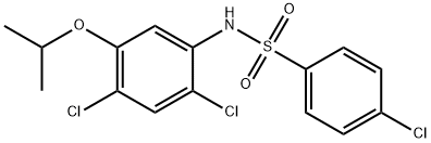 4-Chloro-N-(2,4-dichloro-5-isopropoxyphenyl)benzenesulfonamide 结构式