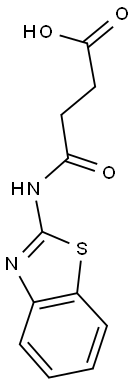 N-BENZOTHIAZOL-2-YL-SUCCINAMIC ACID 结构式