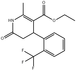 ETHYL 2-METHYL-6-OXO-4-[2-(TRIFLUOROMETHYL)PHENYL]-1,4,5,6-TETRAHYDRO-3-PYRIDINECARBOXYLATE 结构式