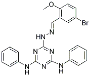 (E)-6-(2-(5-Bromo-2-methoxybenzylidene)hydrazinyl)-N2,N4-diphenyl-1,3,5-triazine-2,4-diamine 结构式