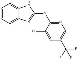 2-BENZIMIDAZOL-2-YLTHIO-3-CHLORO-5-(TRIFLUOROMETHYL)PYRIDINE 结构式