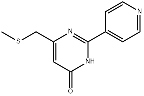 6-[(METHYLSULFANYL)METHYL]-2-(4-PYRIDINYL)-4-PYRIMIDINOL 结构式