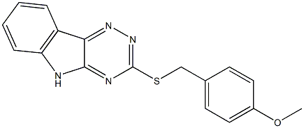 3-[(4-Methoxybenzyl)sulfanyl]-5H-[1,2,4]triazino[5,6-b]indole 结构式