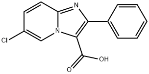 6-氯-2-苯基咪唑并[1,2-A]吡啶-3-羧酸 结构式