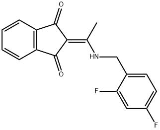 2-((((2,4-DIFLUOROPHENYL)METHYL)AMINO)ETHYLIDENE)INDANE-1,3-DIONE 结构式