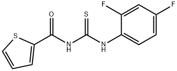 N-(((2,4-Difluorophenyl)amino)thioxomethyl)-2-thienylformamide 结构式