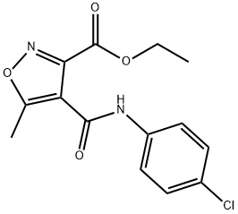 ETHYL 4-[(4-CHLOROANILINO)CARBONYL]-5-METHYL-3-ISOXAZOLECARBOXYLATE 结构式