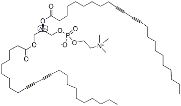 1,2-Bis(10,12-tricosadiynoyl)-sn-glycero-3-phosphocholine 结构式