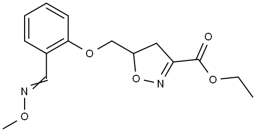 Ethyl 5-((2-[(methoxyimino)methyl]phenoxy)methyl)-4,5-dihydro-3-isoxazolecarboxylate 结构式