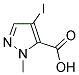 4-IODO-2-METHYL-2 H-PYRAZOLE-3-CARBOXYLIC ACID 结构式