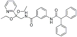 N-[2,2-DIETHOXY-2-(PYRIDIN-2-YL)ETHYL]-3-[(DIPHENYLACETYL)AMINO]BENZAMIDE 结构式