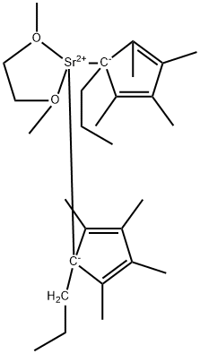 BIS(N-PROPYLTETRAMETHYLCYCLOPENTADIENYL)STRONTIUM DIMETHOXYETHANE ADDUCT 结构式