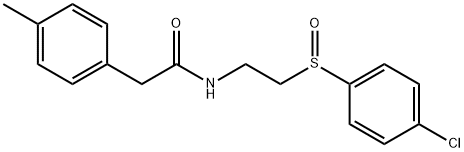 N-(2-[(4-CHLOROPHENYL)SULFINYL]ETHYL)-2-(4-METHYLPHENYL)ACETAMIDE 结构式