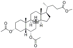 5-BETA-CHOLANIC ACID-3-ALPHA, 6-ALPHA-DIOL DIACETATE METHYL ESTER 结构式