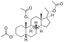 5-BETA-PREGNAN-3-ALPHA, 11-ALPHA, 20-ALPHA-TRIOL TRIACETATE 结构式