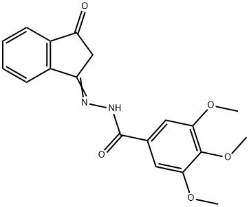 N-(AZA(3-OXOINDANYLIDENE)METHYL)(3,4,5-TRIMETHOXYPHENYL)FORMAMIDE 结构式