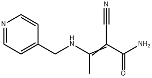 2-CYANO-3-[(4-PYRIDINYLMETHYL)AMINO]-2-BUTENAMIDE 结构式