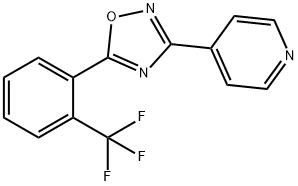 4-(5-[2-(TRIFLUOROMETHYL)PHENYL]-1,2,4-OXADIAZOL-3-YL)PYRIDINE 结构式