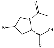 1-ACETYL-4-HYDROXY-PYRROLIDINE-2-CARBOXYLIC ACID 结构式