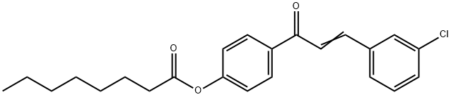 4-[3-(3-CHLOROPHENYL)ACRYLOYL]PHENYL OCTANOATE 结构式