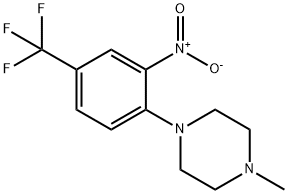1-METHYL-4-[2-NITRO-4-(TRIFLUOROMETHYL)PHENYL]PIPERAZINE 结构式