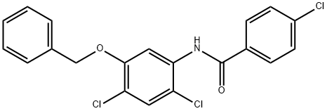 N-[5-(BENZYLOXY)-2,4-DICHLOROPHENYL]-4-CHLOROBENZENECARBOXAMIDE 结构式