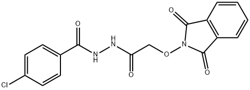 N'-(4-CHLOROBENZOYL)-2-[(1,3-DIOXO-1,3-DIHYDRO-2H-ISOINDOL-2-YL)OXY]ACETOHYDRAZIDE 结构式