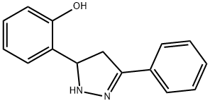 2-(3-苯基-4,5-二氢-1H-吡唑-5-基)苯酚 结构式