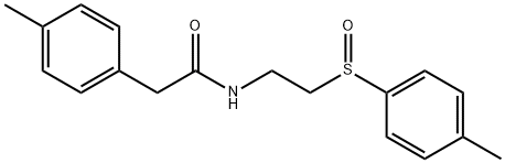 2-(对甲苯基)-N-(2-(对甲苯基亚磺酰基)乙基)乙酰胺 结构式