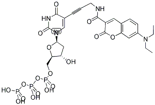 DIETHYLAMINOCOUMARIN-5-DUTP 结构式